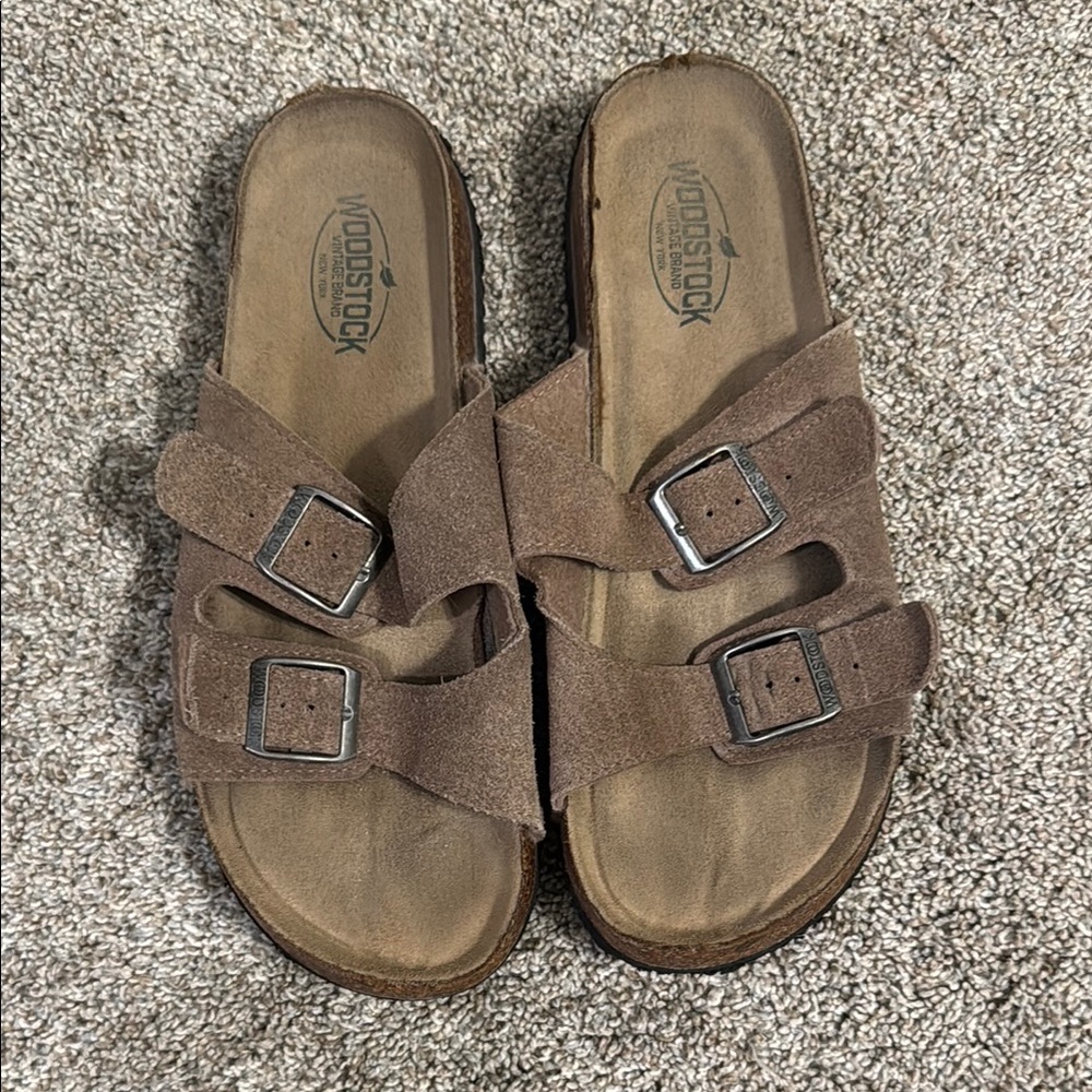Woodstock Women's Brown Suede Sandals
